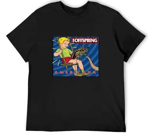 The Offspring T Shirt Americana Vinyl CD Cover Tee T-Shirt Black M