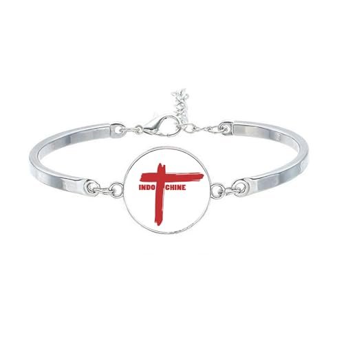 Bracelet Cabochon Acier Indochine