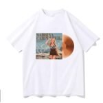 OUHZNUX Sabrina Carpenter Short N&rsquo; Sweet Tour Merch 2024 T-Shirt Tshirt À Manches Courtes Imprimé en 2D T-Shirt en Coton À Col Rond Vintage Streetwear Hip Hop Casual Top XXS-4XL-Black||XXS