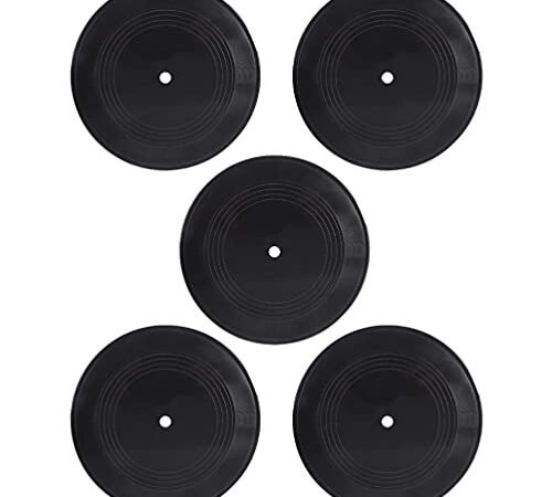 Healifty Lot de 5 disques vinyles vierges indie – Décoration murale pour chambre à coucher, salon
