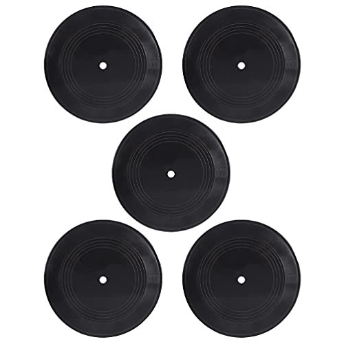 Healifty Lot de 5 disques vinyles vierges indie – Décoration murale pour chambre à coucher, salon