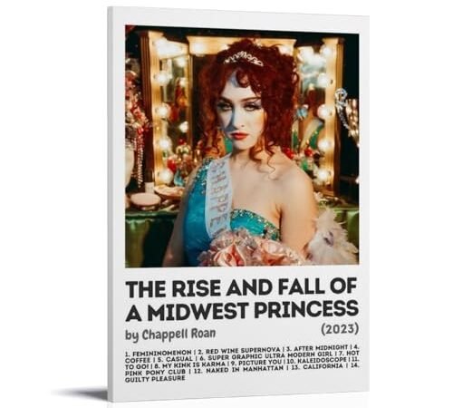 Chappell Roan The Rise And Fall of A Midwest PrincessArt Affiche esthétique journal tendance rétro sur toile décoration murale peinture murale impression moderne pour chambre à coucher