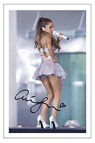 Ariana Grande signée 12×8 Pouces Impression Photo pré-imprimée Signature autographe Cadeau