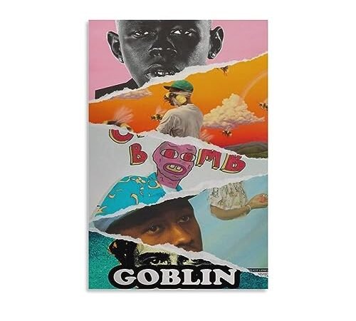 Poster Tyler, The Creator – Tyler, The Creator – Igor – Flower Boy – Album Poster sur toile – Décoration murale pour salon, chambre à coucher – Style sans cadre – 30,5 x 45,7 cm