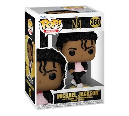 Funko Pop ! Rocks : Michael Jackson (Billie Jean) – Figurine en Vinyle à Collectionner – Marchandise Officielle – Jouets pour Enfants et Adultes – Modèle réduit pour collectionneurs et présentoirs