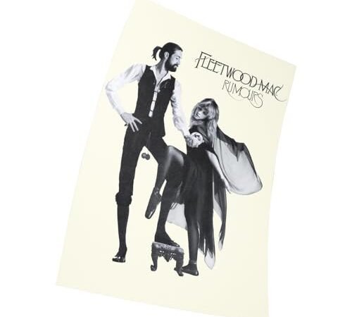 Rumours Fleetwood Mac. Iconic Album Cover Poster Print Size 12″ x 18″ (30 cm x 46 cm) (300 mm x 460 mm) Finition givrée Papier Cadeau Décoration Impression Murale