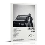 Kendrick Poster de Lamar GNX – Impression sur toile pour décoration murale de chambre à coucher – 20 x 30 cm