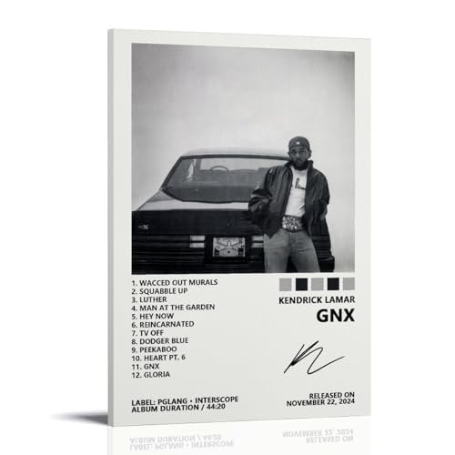Kendrick Poster de Lamar GNX – Impression sur toile pour décoration murale de chambre à coucher – 20 x 30 cm