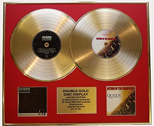 GOLD RECORD Queen & Paul Rodgers CD double disque doré et photo