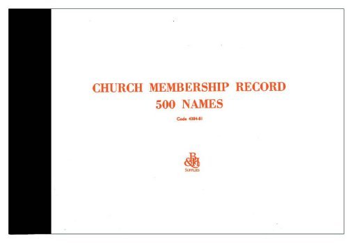 Church Membership Record