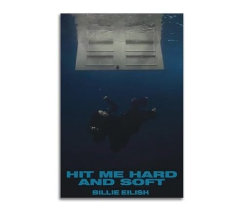 LYZYYW Billie Eilish Hit Me Hard And SoftCanvas Art Album d’art hip-hop peinture sur toile pour album de peinture à l’huile décorer la maison ou le bureau 20 x 30 cm sans cadre-style-38