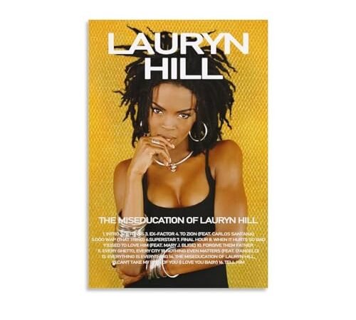 DAXXIN Lauryn Hill The Miseducation of Lauryn Hill Poster sur toile pour décoration murale de salon, chambre à coucher, style sans cadre, 40 x 60 cm