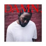 NTRECS Kendrick Lamar Poster sur toile « Damn Tracklist » – Décoration murale pour salon, chambre à coucher – Style sans cadre – 30 x 30 cm