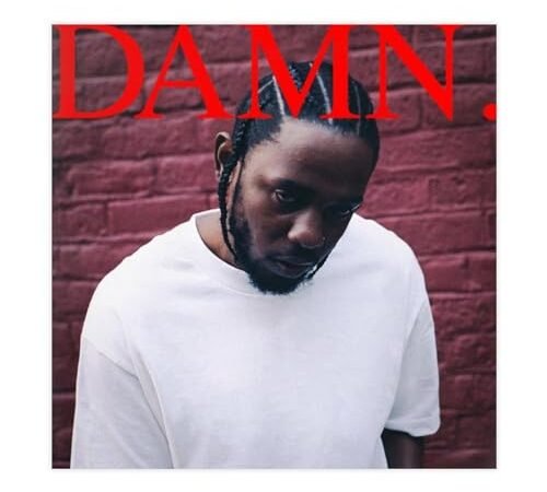 NTRECS Kendrick Lamar Poster sur toile « Damn Tracklist » – Décoration murale pour salon, chambre à coucher – Style sans cadre – 30 x 30 cm
