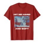 Officiel Billie Eilish HIT ME Hard and Soft Inverted Red T-Shirt