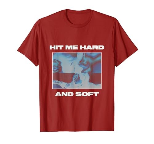 Officiel Billie Eilish HIT ME Hard and Soft Inverted Red T-Shirt