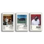 NebulaNova Lot de 3 posters Kendrick sur toile – Poster Lamar sur toile – Art mural – Impression décorative – Pour salon et chambre à coucher – Sans cadre – 20 x 30 cm