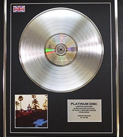 EAGLES/EDITION LIMITEE/CADRE CD/DISQUE DE PLATINE/HOTEL CALIFORNIA