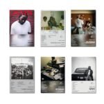 Kendrick Lamar Lot de 6 affiches en édition limitée sans cadre 20 x 30 cm – Décoration murale pour salon, chambre à coucher
