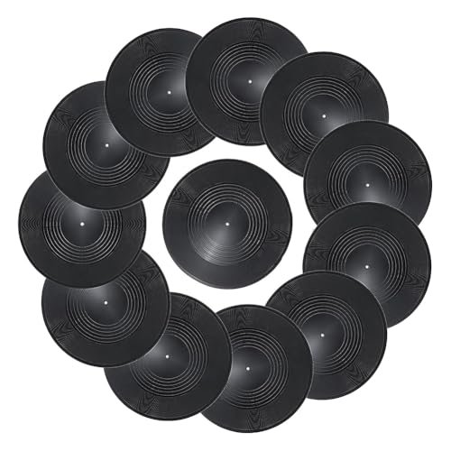 Koolenry 12 Pièces de Décoration de Disques Vinyles 12 Pouces, Faux Disques Vinyles, Décorations Murales Esthétiques pour Maison, Studio, Chambre