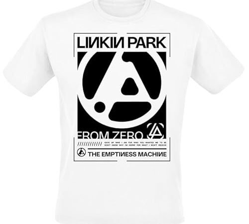 Linkin Park from Zero The Emptiness Block Homme T-Shirt Manches Courtes Blanc XXL
