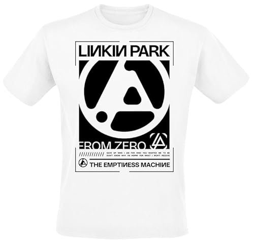 Linkin Park from Zero The Emptiness Block Homme T-Shirt Manches Courtes Blanc XXL