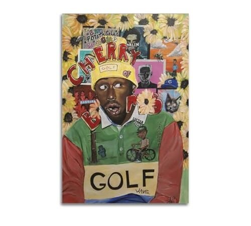 Tyler The Creator Cherry Bomb Album Music Rap Gangsta Pop Culture Record Poster Vinyle Poster_waifu2x_2x_2x_2n Décoration murale Décoration Chambre à coucher 30 x 45 cm Sans cadre