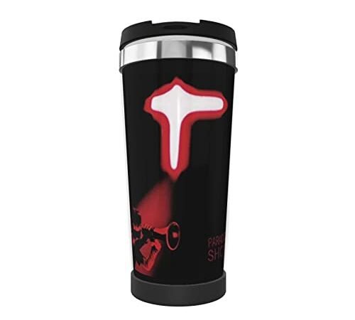 Oudrspo Indochine Tasse à café isolé avec couvercle à l&rsquo;épreuve des fuites, tasse de café de voyage en acier inoxydable à double mur pour voiture, maison, bureau