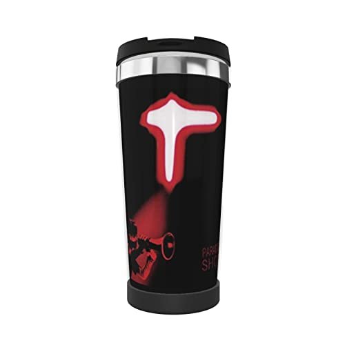 Oudrspo Indochine Tasse à café isolé avec couvercle à l’épreuve des fuites, tasse de café de voyage en acier inoxydable à double mur pour voiture, maison, bureau