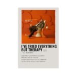 Poster sur toile pour album de musique Singer Teddy Swims I&rsquo;ve Tried Everything But Therapy – Décoration de chambre à coucher, bureau, chambre – Cadeau – 20 x 30 cm