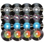 BATHVEVE 16 pièces Ornements Muraux Vinyle Rétro de Disques Décoratifs pour Salon Chambre et Bar Décoration Murale et