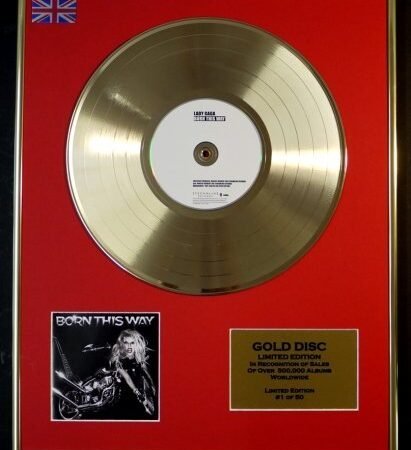 Limited Edition Cd Gold Disc Disque d&rsquo;or Lady Gaga édition limitée