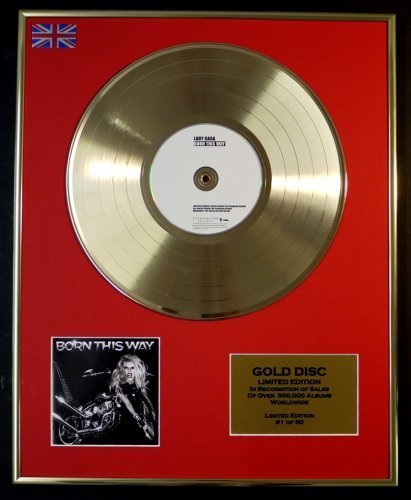 Limited Edition Cd Gold Disc Disque d’or Lady Gaga édition limitée