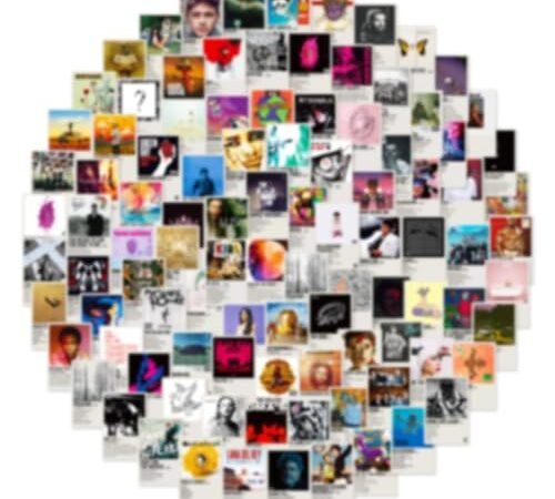 Lot de 100 autocollants pour couverture d&rsquo;album pour adultes – Musique, rappeur et groupe d&rsquo;autocollants pour bouteille d&rsquo;eau, ordinateur portable pour adolescents
