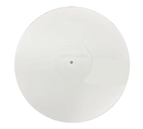 HEIBTENY 1 disque vinyle LP de 30,5 cm – Antidérapant – En acrylique – Qualité sonore améliorée (blanc)