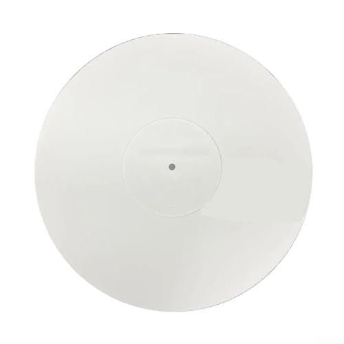 HEIBTENY 1 disque vinyle LP de 30,5 cm – Antidérapant – En acrylique – Qualité sonore améliorée (blanc)