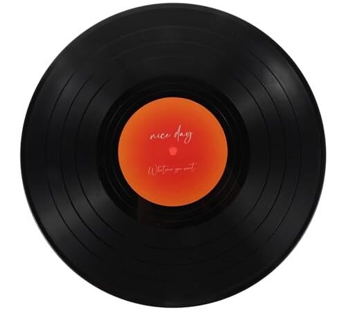 jojofuny Disque Vinyle Vierge Décoration De Bureau Vintage Ornement Intérieur Disque Inachevé pour Table Modèle De Vinyle Graffiti