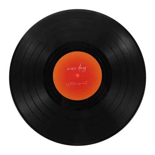 jojofuny Disque Vinyle Vierge Décoration De Bureau Vintage Ornement Intérieur Disque Inachevé pour Table Modèle De Vinyle Graffiti