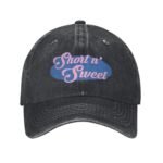 AAENNAUK Sabrina Carpenter Short N’Sweet Album Hommes Femmes Casquettes lavées en détresse Activités de Plein air Cadeau Couvre-Chef Cadeau agréablement surpris Classique