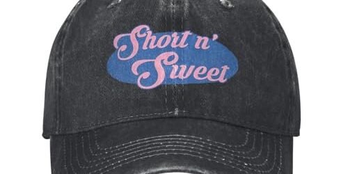 AAENNAUK Sabrina Carpenter Short N’Sweet Album Hommes Femmes Casquettes lavées en détresse Activités de Plein air Cadeau Couvre-Chef Cadeau agréablement surpris Classique