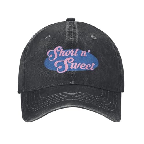 AAENNAUK Sabrina Carpenter Short N’Sweet Album Hommes Femmes Casquettes lavées en détresse Activités de Plein air Cadeau Couvre-Chef Cadeau agréablement surpris Classique