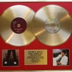 GOLD RECORD Michael Jackson/Double CD doré Disque/LTD. Edition/Coa/Off The Wall & Thriller