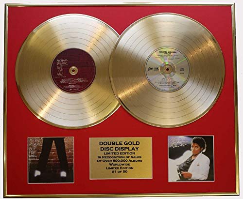 GOLD RECORD Michael Jackson/Double CD doré Disque/LTD. Edition/Coa/Off The Wall & Thriller