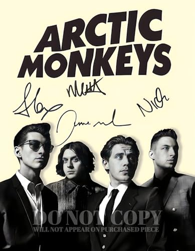 Arctic Monkeys Poster 20,3 x 25,4 cm – Portrait de groupe magnifique – Photographie – Rock and Roll – Les années 2010 – AM – Musique britannique légendaire – Sheffield, Angleterre – Alex Turner –