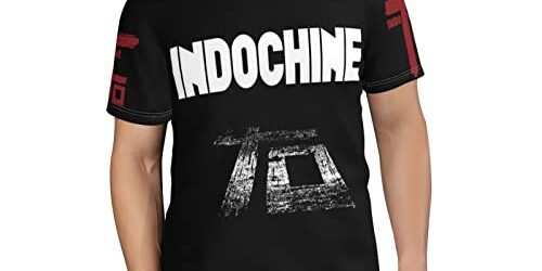 T-shirts amusants 3D Indochine Central Tour 2021, Noir , M