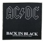 AC/dC-back in black patch à coudre tissé sP1512